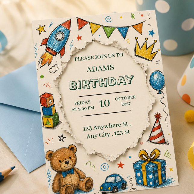 Invitation d'anniversaire pour enfants (Créateur téléchargé)