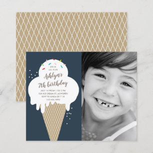 Invitation d'anniversaire pour enfants à cône de g