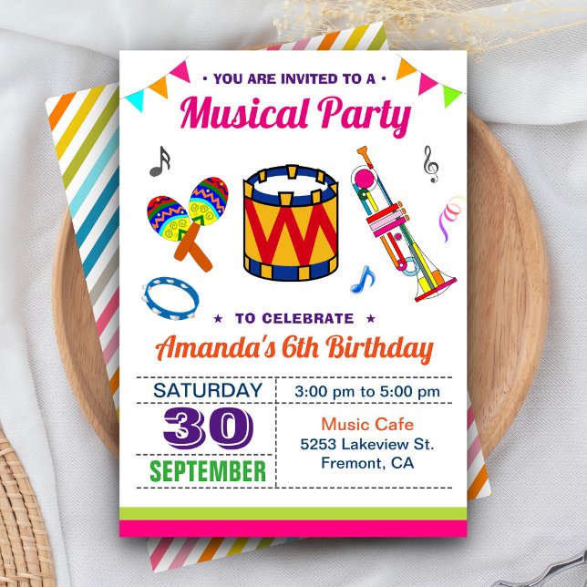 Invitation d'anniversaire pour enfants à la fête d (Créateur téléchargé)