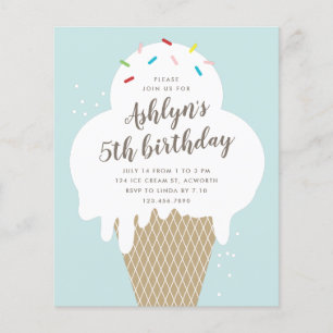 Invitation d'anniversaire pour enfants à petit bud