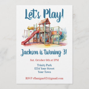 Invitation d'anniversaire pour enfants aire de jeu