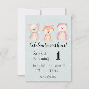 Invitation d'anniversaire pour enfants Animaux aqu