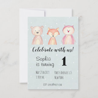 Invitation d'anniversaire pour enfants Animaux aqu