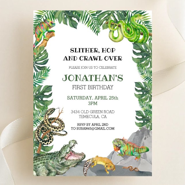 Invitation d'anniversaire pour enfants Animaux Rep (Créateur téléchargé)
