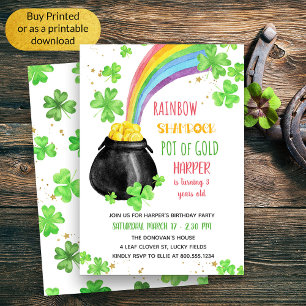 Invitation d'anniversaire pour enfants Arc-en-ciel