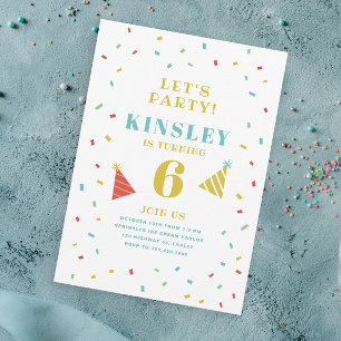 Invitation d'anniversaire pour enfants aux paillet