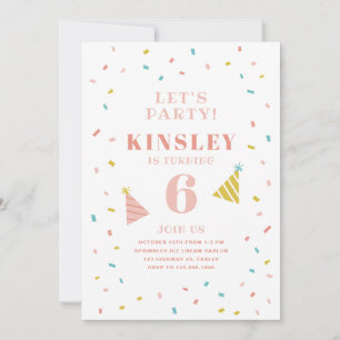 Invitation d'anniversaire pour enfants aux paillet