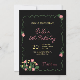 Invitation d'anniversaire pour enfants avec cadre