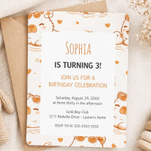 Invitation d'anniversaire pour enfants avec de mig