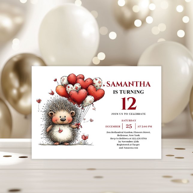 Invitation d'anniversaire pour enfants avec des an (Joyful whimsical animals art kids birthday invitation

)