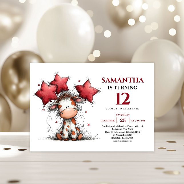 Invitation d'anniversaire pour enfants avec des an (Bold whimsical animals party kids birthday invitation

)