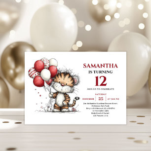 Invitation d'anniversaire pour enfants avec des an