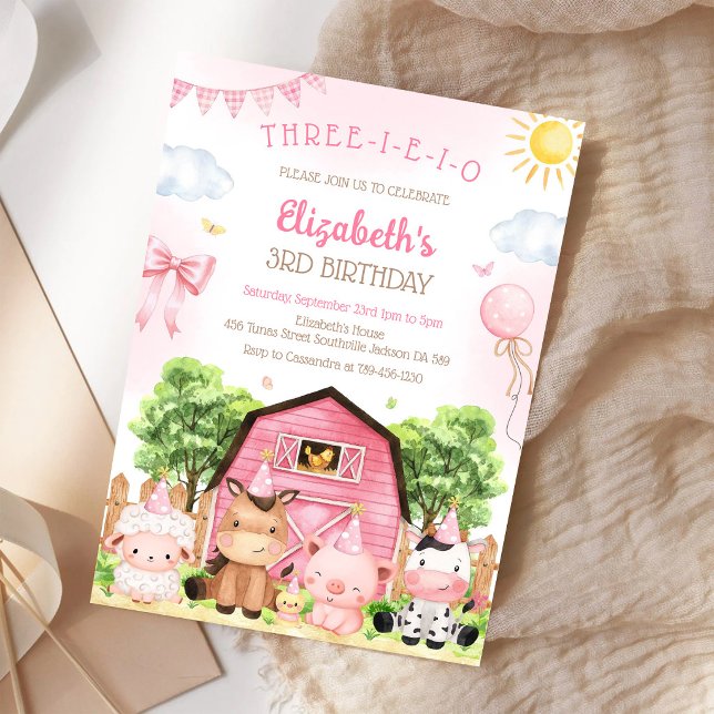 Invitation d'anniversaire pour enfants avec des an (Créateur téléchargé)