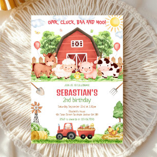 Invitation d'anniversaire pour enfants avec des an