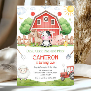 Invitation d'anniversaire pour enfants avec des an