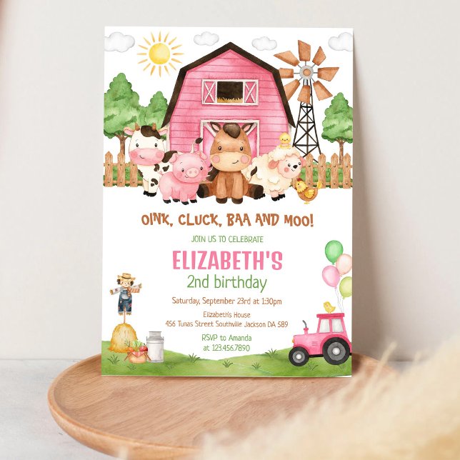 Invitation d'anniversaire pour enfants avec des an (Créateur téléchargé)