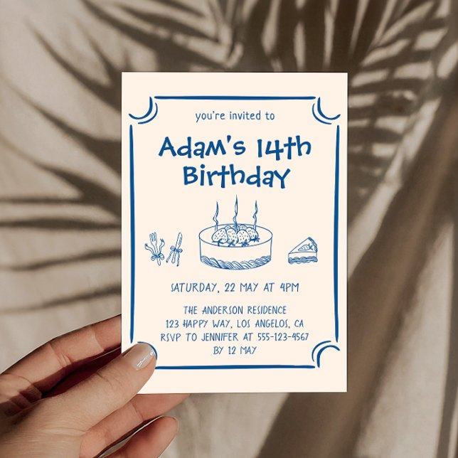 Invitation d'anniversaire pour enfants avec dessin (Créateur téléchargé)