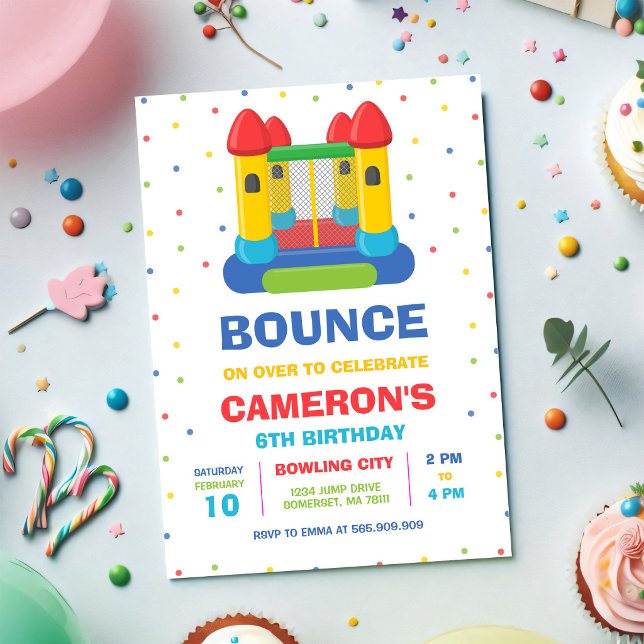 Invitation d'anniversaire pour enfants avec maison (Créateur téléchargé)