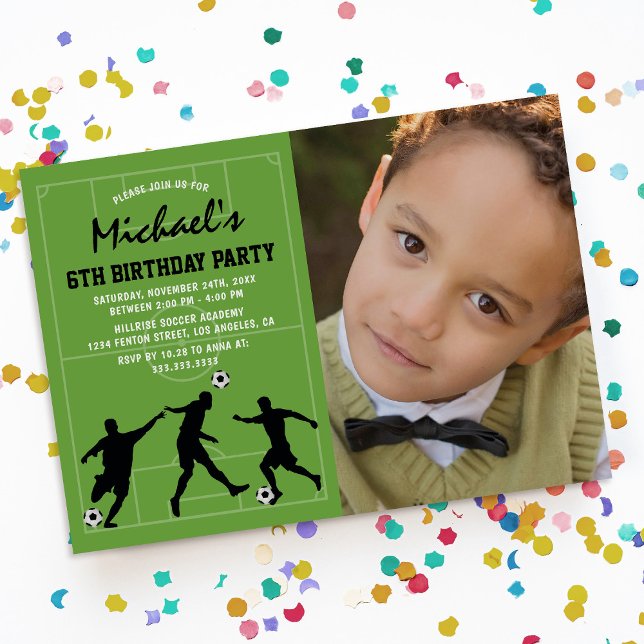 Invitation d'anniversaire pour enfants avec photo  (Créateur téléchargé)