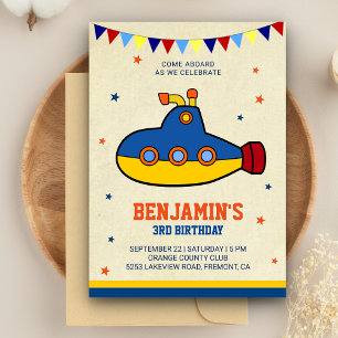 Invitation d'anniversaire pour enfants avec sous-m