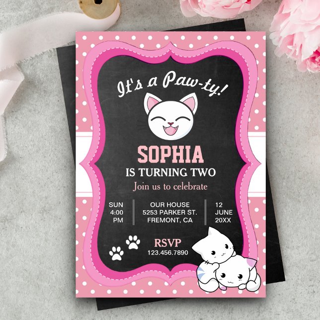 Invitation d'anniversaire pour enfants avec un cha (Créateur téléchargé)
