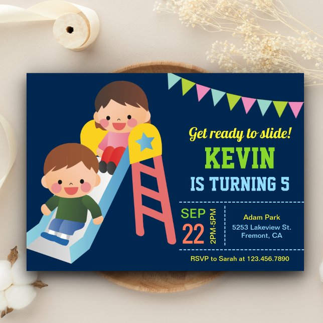 Invitation d'anniversaire pour enfants avec un tob (Créateur téléchargé)