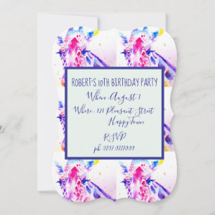 Invitation d'anniversaire pour enfants avec une gi