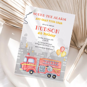 Invitation d'anniversaire pour enfants camion de p