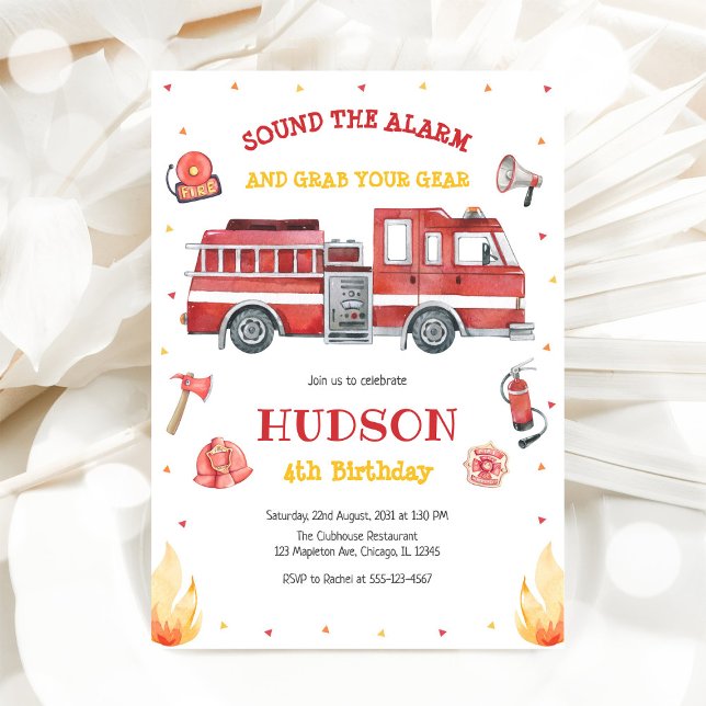 Invitation d'anniversaire pour enfants camion de p (Créateur téléchargé)