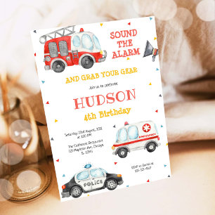 Invitation d'anniversaire pour enfants camion de p