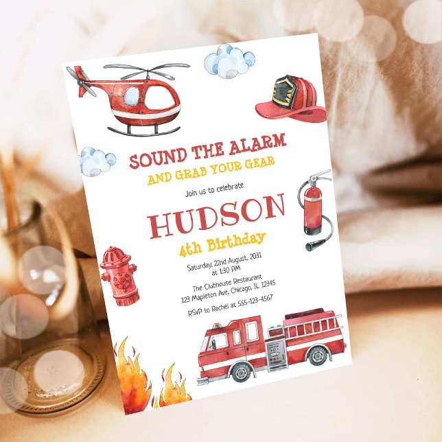 Invitation d'anniversaire pour enfants camion de p (Créateur téléchargé)