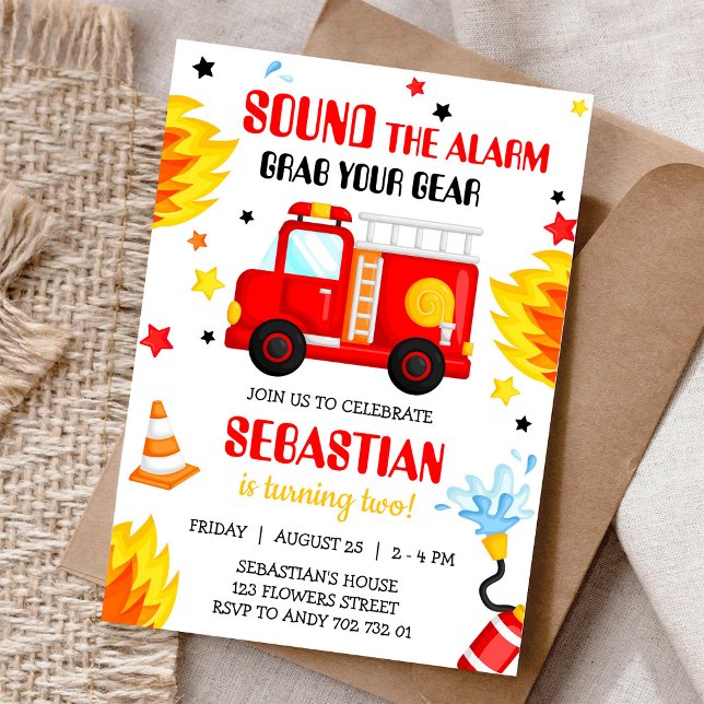 Invitation d'anniversaire pour enfants camion de p (Créateur téléchargé)