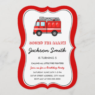 Invitation d'anniversaire pour enfants Camion de p