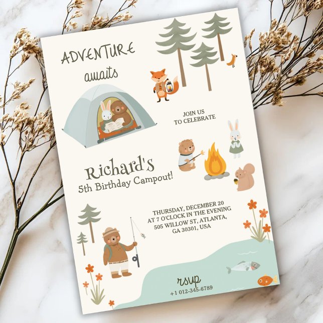 Invitation d'anniversaire pour enfants dans l'ambi (Créateur téléchargé)