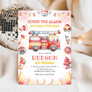 Invitation d'anniversaire pour enfants de camion d