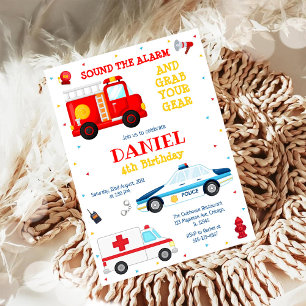 Invitation d'anniversaire pour enfants de camion d
