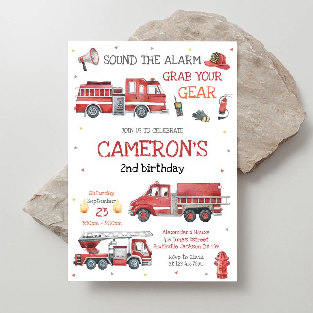 Invitation d'anniversaire pour enfants de camion d (Créateur téléchargé)