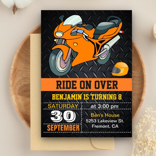 Invitation d'anniversaire pour enfants de course d (Créateur téléchargé)