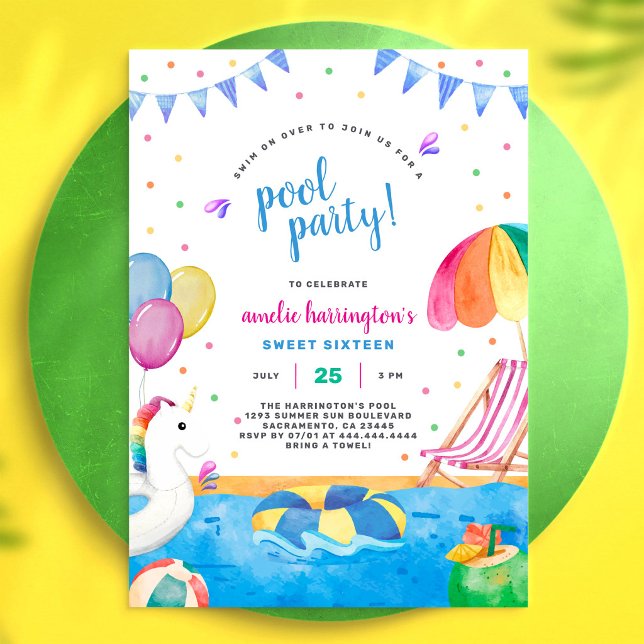 Invitation d'anniversaire pour enfants de fête au  (Créateur téléchargé)