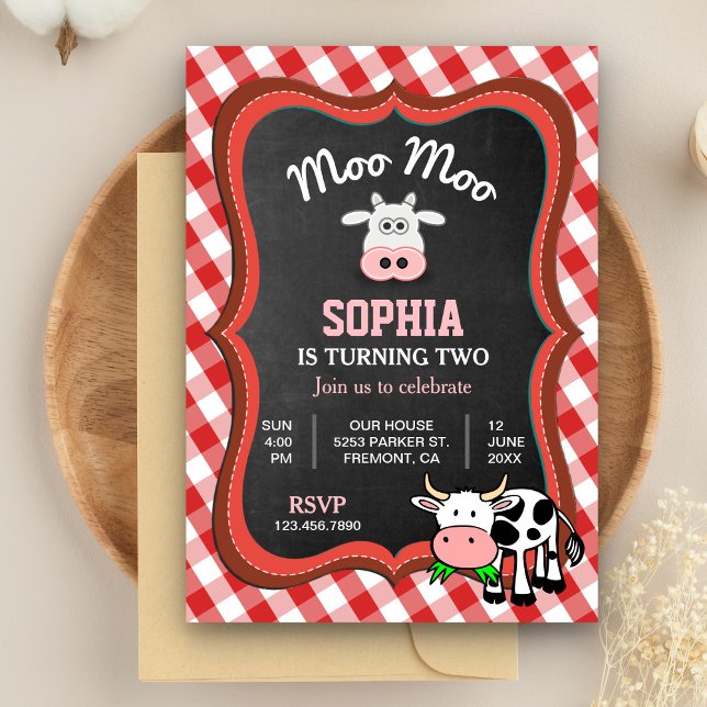 Invitation d'anniversaire pour enfants de la ferme (Créateur téléchargé)