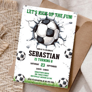 Invitation d'anniversaire pour enfants de sports d