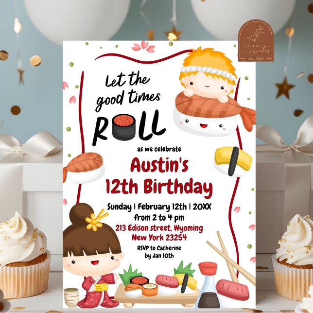 Invitation d'anniversaire pour enfants de style hi (Créateur téléchargé)