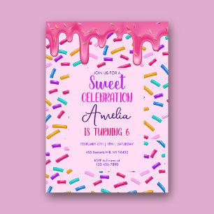 Invitation d'anniversaire pour enfants Donut
