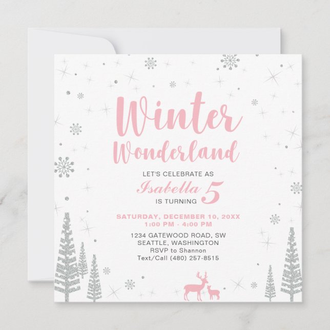 Invitation d'anniversaire pour enfants - Fille - M (Devant)