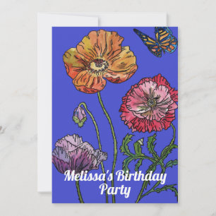 Invitation d'anniversaire pour enfants filles aux 