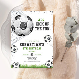 Invitation d'anniversaire pour enfants Football Ki