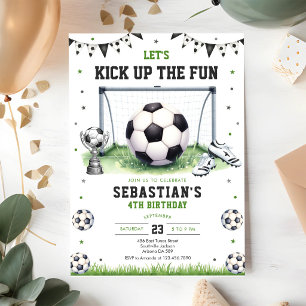 Invitation d'anniversaire pour enfants Football Ki