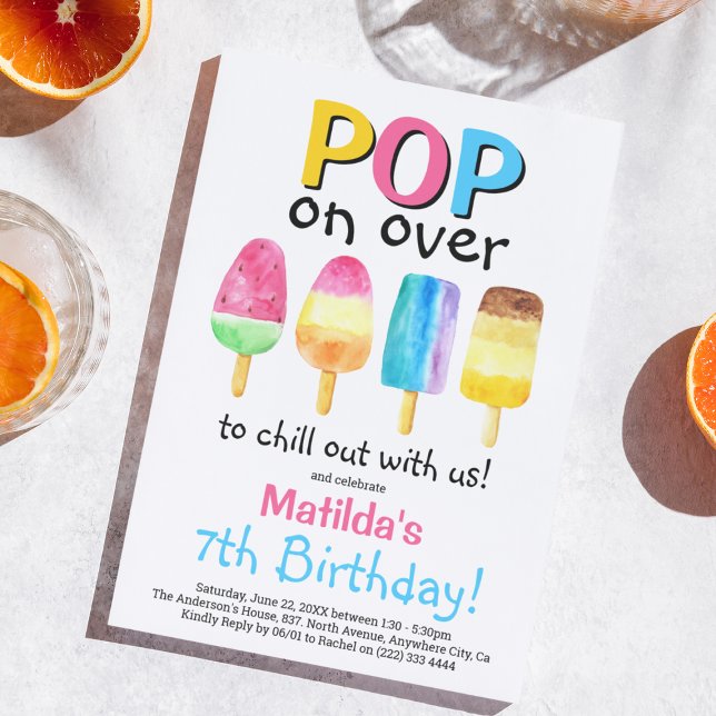 Invitation d'anniversaire pour enfants Fruity Pops (Créateur téléchargé)
