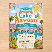 Invitation d'anniversaire pour enfants Lake Havasu