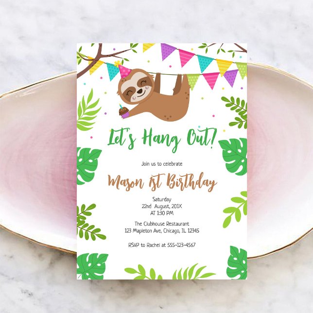 Invitation d'anniversaire pour enfants Let's Hang  (Créateur téléchargé)